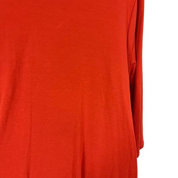 J Jill Wearever Collection Womens Dark Orange Pullover Longline Top Shirt sz 2X - Picture 12 of 15